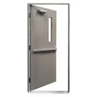 Security Door with Frame: Rectangle Window, 90 min Fire Rating, 80 in Door Opening Ht, Locking Trim (MPN HDQR3680LH)