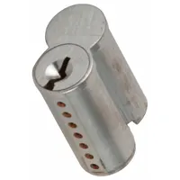 This SCHLAGE interchangeable core cylinder is a Small Format Interchangeable Core (SFIC) type with a chrome finish. It features a C keyway and 7 pins, designed for use in cylindrical lock assemblies. Suitable for commercial facilities requiring quick rekeying, such as offices, schools, and hospitals