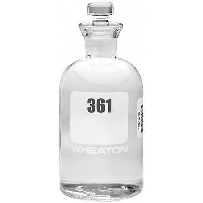 WHEATON Bottle: 300 mL, Stopper, 165 mm, Colorless, # Sequence: 385-408 - Glass Lab BOD Bottles