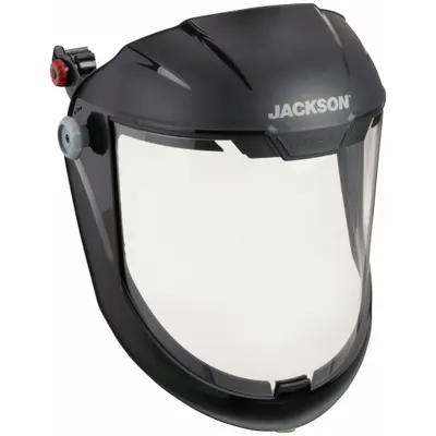 JACKSON SAFETY Face Shield: Uncoated, Reusable, Clear - Jackson Safety Face Shield Assemblies for Hard Hats