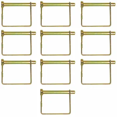 BUYERS PRODUCTS Safety Pins: Inch, 2 in Wire Dia, 4 in Shank Lg, 1/4 in Pin Dia, Snap, Steel - Square One-Wire Tab-Lock Pins