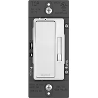 PASS & SEYMOUR Lighting Dimmer: Fluorescent/LED, Side, 1-Pole/3-Way, 120V AC, 5.5 A, 450W (CFL, LED) (MPN RH703PTUWAMCC4)