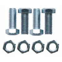 Steel Hardware Connection Pack: Hardware Pack, Unfinished, Steel, Silver, (4) Steel Anchors (MPN SCPK)