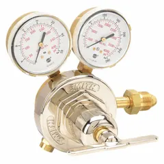 Single-stage regulator for air and inert gases with CGA 580 inlet and 5/8"-18 female right-hand outlet. Stainless steel diaphragm provides corrosion resistance. Rated for 275 psig maximum inlet pressure. Suitable for industrial gas distribution, welding setups, and laboratory gas control systems.