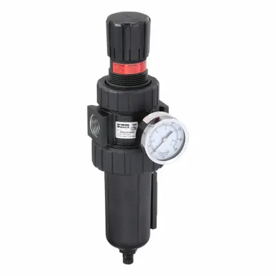 Parker Filter-Regulator: 07E Series, 3/4 in NPT, 90 cfm, 5 micron, 125 psi Max Op Pressure - Parker FRL Air Filter/Regulators