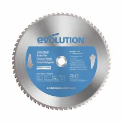 Carbide-tipped circular saw blade with 14-inch diameter, 90 teeth, 0.09-inch cut width, and 1-inch arbor. Designed for cutting ferrous metals in industrial fabrication and construction applications.