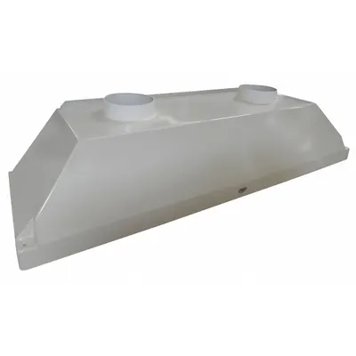 HEMCO Ducted Hood: Fiberglass, Vapor Proof, 30 in Overall Dp, 8 ft Overall Wd - Canopy Hoods