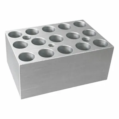 BENCHMARK SCIENTIFIC Dry Bath Block: Aluminum, 1 7/8 in Overall Wd, 2 3/4 in Overall Lg - Dry Bath Blocks