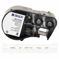 Sleeve Label: 1/4 in, Polyolefin, White (Matte), For 16 AWG to 22 AWG Wire Gauge (MPN M4C-125-342)