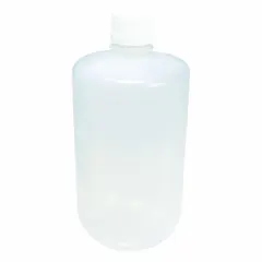 Polypropylene Narrow Mouth Round Lab Bottle, 2 L, Colorless, HDPE Closure, Pack of 6