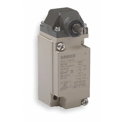 OMRON Plunger Limit Switch: Roller Plunger, Metallic, Momentary - Top-Mount Roller-Plunger Limit Switches