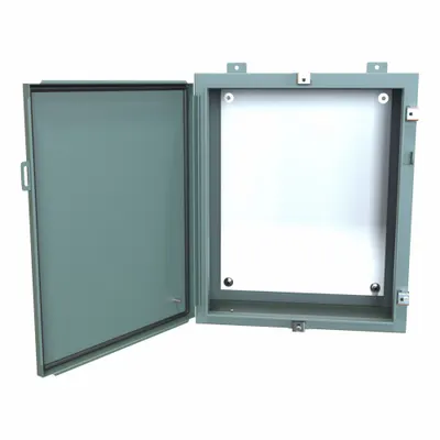HAMMOND Electrical Enclosure: Steel, 24 in x 20 in x 8 in, NEMA 12/13/3R/4, w/Panel - Steel Washdown Enclosures