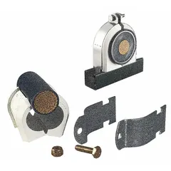 Plumbing replacement clamp for securing pipe connections in residential and commercial water supply systems. Constructed for reliable fastening in standard plumbing applications.