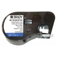 Thermal transfer precut label roll cartridge containing 1/2 in x 1/2 in circle labels made of cryogenic autoclavable nylon. Designed for identifying 1.5 to 2.0 mL vials or tubes in laboratory and biobank settings. Compatible with BMP53 printer series