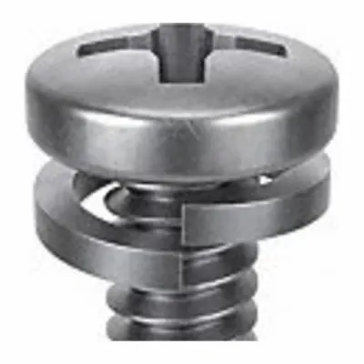 SEMS #4-40 x 7/16 in Stainless Steel Pan Head Machine Screw with - Machine Screws with Split Lock Washers