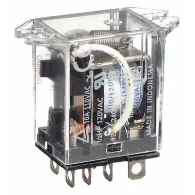 OMRON Flange Mount Relay: Surface (Top Flange) Mounted, 10 A Current Rating, 120V AC - Surface-Mounted Relays
