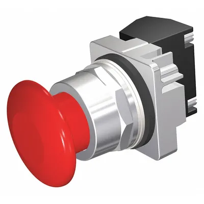 Siemens Emergency Stop Push Button: Non-Illuminated, Mushroom Head Profile, Non-Metallic - Mushroom-Head Push Buttons