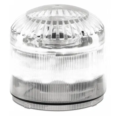 FEDERAL SIGNAL Beacon Warning Sounder Light: 120 to 240V AC/12 to 24V AC/DC - Tone Alarms with Multimode Light