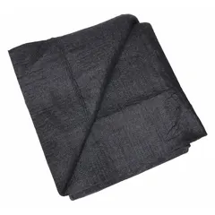 This heavy-duty welding blanket is constructed from carbonized fiber with a 24 oz/sq yd material weight. It measures 4 ft wide by 6 ft long and is black in color. Used to contain sparks, slag, and heat during welding, cutting, or grinding operations, it provides a protective barrier for equipment and work surfaces.