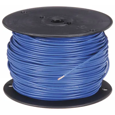 SOUTHWIRE Hookup Wire: 16 AWG Conductor Size, Blue, 500 ft Overall Lg - Machine Tool Wires