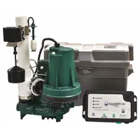ZOELLER Sump/Battery Back-Up System: 3/10 hp, 120V AC, 19 ft Max. Head (Primary Pump), 12V DC, Male (MPN 508-0018)
