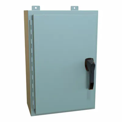 HAMMOND Enclosure: Steel, 24 in x 16 in x 8 in, NEMA 12/13/3R/4, Solid Cover - Steel Washdown Enclosures