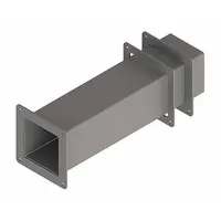Wireway Telescope Fitting: 4 in Wd, 4 in Ht, 4 in, Screw-On Cover, Steel (MPN F44WA)