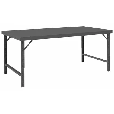 DURHAM MFG Work Table: Adj Ht, Steel, 96 in x 48 1/4 in, 2,000 lb Overall Load Capacity - Steel-Top Worktables