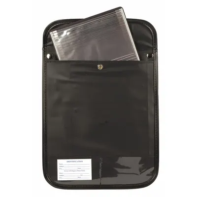 JJ KELLER Document Holder: Document Holder, Vinyl, Black, 11 in Overall Ht - Vehicle Document Holders