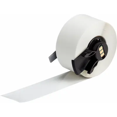 BRADY Continuous Label Stock: 1 in x 50 ft, Polyester, Clear (Gloss) - Brady Thermal Transfer Continuous Label Rolls