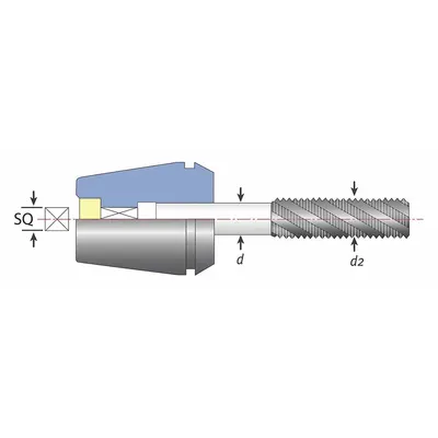 TECHNIKS Rigid Pipe Tap Collet: ER40 - ER Rigid Tap Collets