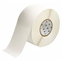 Acrylic permanent adhesive label roll with 1,000 precut labels measuring 4 in x 6 in. Designed for use with IP Series printers for on-demand thermal transfer printing. Suitable for industrial identification and asset tracking applications requiring durable marking