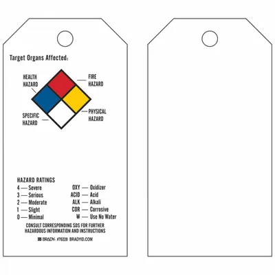 BRADY 76228 Polyester Safety Tag