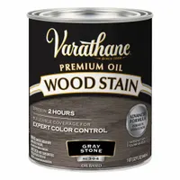 VARATHANE Wood Stain: Wood Stain, Interior, Oil, 1 qt Container Size, Wood, Satin, Gray Stone (MPN 381114)