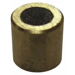 This encased cylindrical alnico magnet has a 3/16 in outside diameter and 0.18 in thickness, delivering a maximum pull force of 0.25 lbf. It is suited for light-duty holding, positioning, and retrieving ferrous parts in confined spaces within industrial assembly, fixturing, and maintenance tasks.