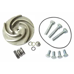 This repair kit includes a Viton gasket and two 7/16 in -14 long hex head bolts. It is designed for use with Dayton straight centrifugal pumps, providing replacement components for maintaining pump seals in fluid handling systems.