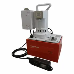 The POWER TEAM PE550 is a corded portable electric hydraulic pump unit powered by 115V AC. It delivers a maximum operating pressure of 10,000 psi and a maximum flow rate of 704 cu in/min. This unit is supplied without a valve and is used to power hydraulic cylinders, jacks, and tools in industrial maintenance, construction, and heavy equipment repair.