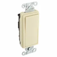 BRYANT Wall Switch: Rocker Switch, 3-Way, Maintained, Ivory, 120/277V AC, 20 A (MPN 9903I)