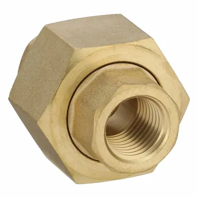 USA INDUSTRIALS 1/4 in x 1/4 in Class 250 C38500 Brass Union - Threaded Medium-Pressure Pipe Fittings