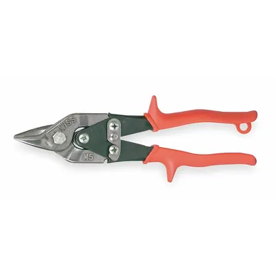 CRESCENT WISS Aviation Snip: Straight, 9 1/4 in Overall Lg, 1 in Cutting Lg, Steel, Plastic - Aviation Snips