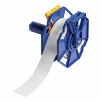 Pre-Cut Label Stock Roll: 3/8 in Label Ht, 1 in Label Wd, 3/8 in Roll Lg, White (MPN J-249-7425J)