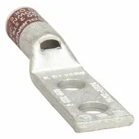 Compression Lug: For 2 AWG, Stranded Wire, 1/4 in Stud Size, Std, Copper Barrel (MPN YA2CL2TC14)