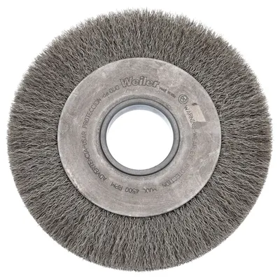 WEILER 8 in x 1 in Light-Cleaning Brush for Stainless Steel - Light-Cleaning Brushes for Stainless Steel