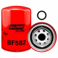 BALDWIN FILTERS Fuel Filter: Spin-On, 3 11/16 in Outside Dia, 15/16"-16 Thread Size, Cellulose (MPN BF582)