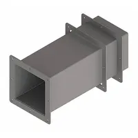 Wireway Telescope Fitting: 6 in Wd, 6 in Ht, 6 in, Screw-On Cover, Steel (MPN F66WA)