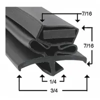 This gasket is a replacement part for commercial refrigerators and freezers. It is used to seal the door, preventing cold air loss and maintaining consistent internal temperatures for stored products