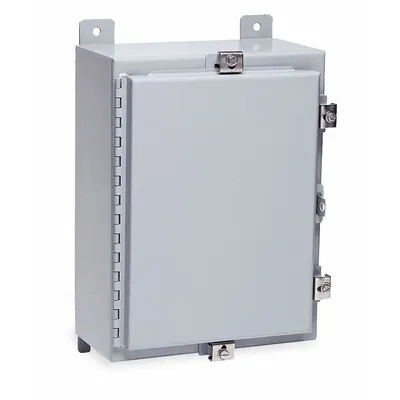 WIEGMANN Enclosure: Steel, 20 in x 16 in x 8 in, NEMA 12/13/4, Solid Cover - Steel Washdown Enclosures