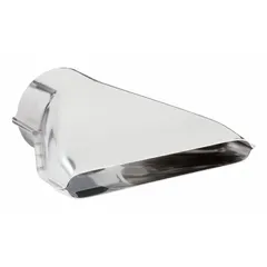 This MILWAUKEE heat gun nozzle is an air spreader accessory that distributes heated air over a wider area. It measures 6-7/8 inches in width and 1-7/16 inches in height. Suitable for tasks such as shrinking tubing, drying surfaces, or softening materials in industrial maintenance and construction applications.