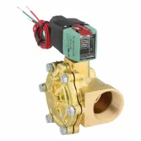 REDHAT Solenoid Valve: 2-Way, Normally Closed, 1 1/2 in Pipe Size, 100 to 240V AC/DC, Watertight (MPN 8210P022)