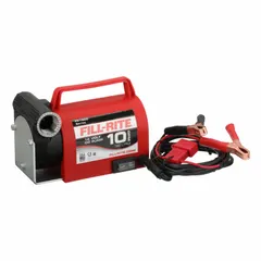This portable DC-powered fuel transfer pump operates on 12 V DC with a 1/5 hp motor and delivers a maximum flow rate of 10 gpm. Constructed with a cast iron foot, this pump-only unit does not include a meter. Suitable for transferring diesel, kerosene, and other non-flammable fluids from drums or tanks in applications where 12 V DC power is available.